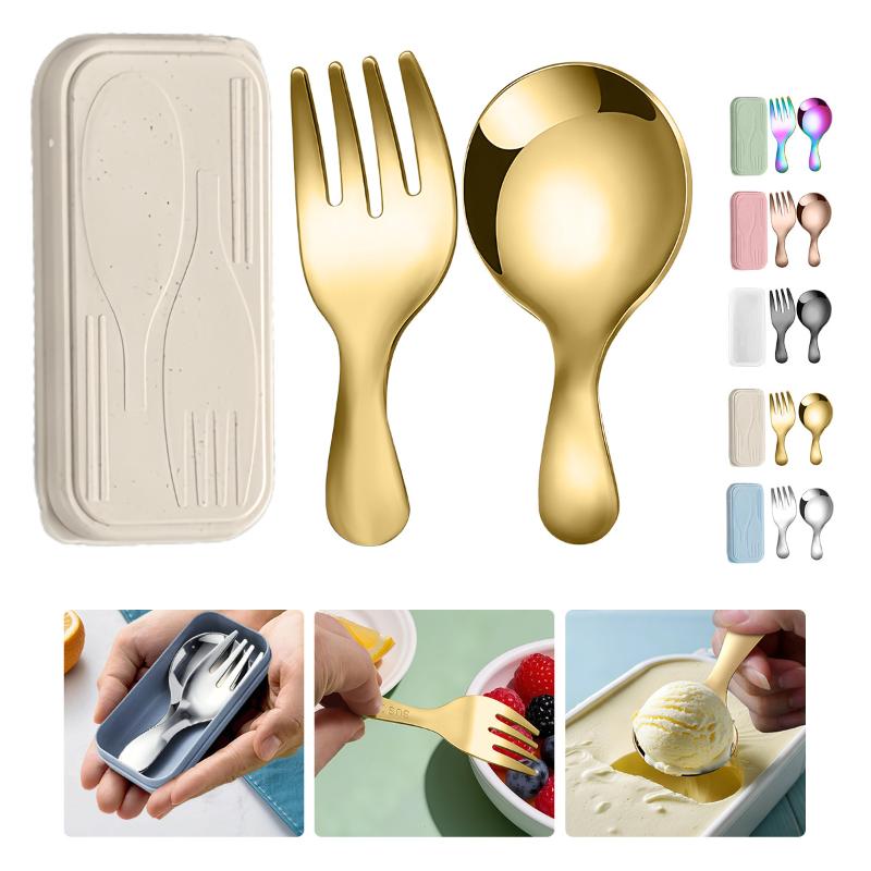 Cooking Outdoor Camping - Stainless Steel Tableware Set Spoon Fork