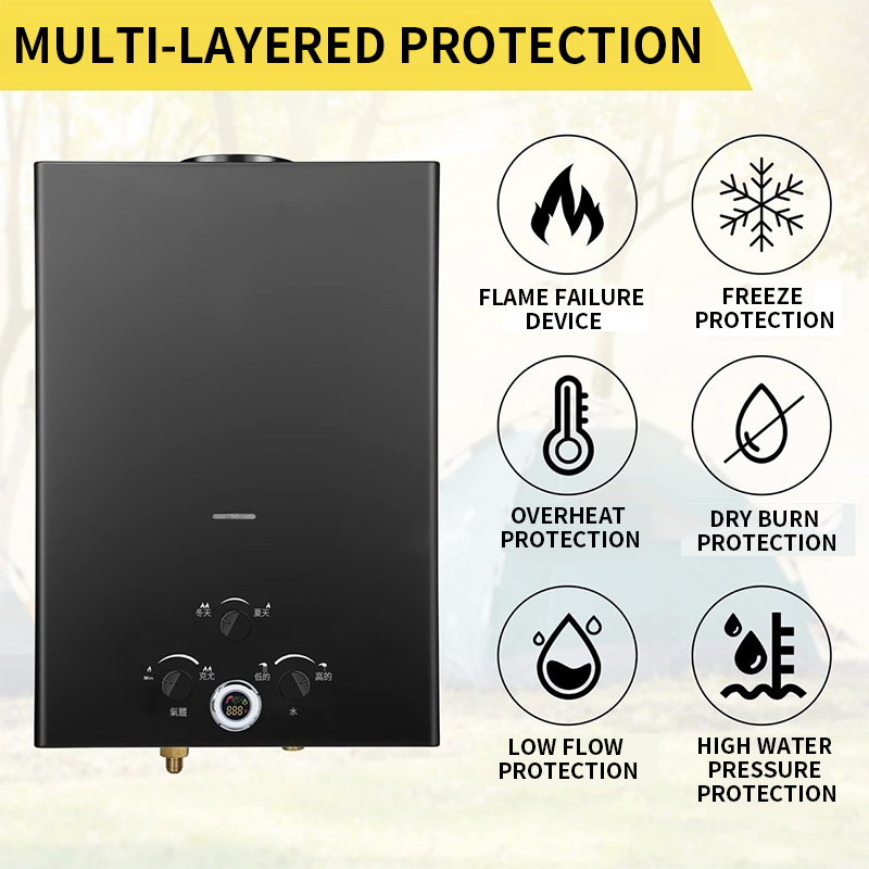 16L/18L/20L Instant-Heat Gas W - đánh giá và giá Outdoor Camping Water Heater