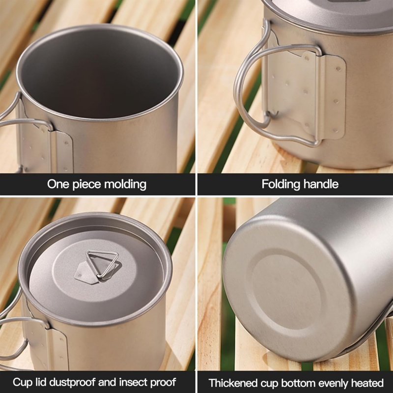 Titanium Camping Mug with Fold - đánh giá và giá Cooking Outdoor Camping