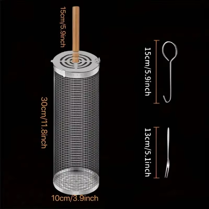 Round Barbecue Grill Basket Se - đánh giá và giá Outdoor Camping Bbq