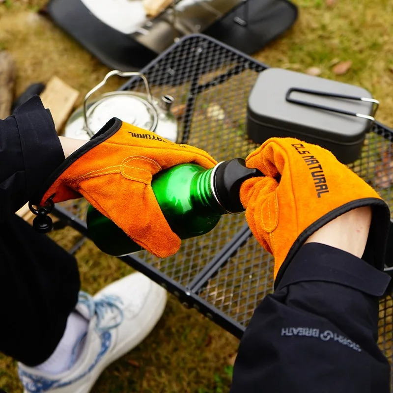 Heat Resistant BBQ Gloves Cowh - đánh giá và giá Outdoor Camping Tools