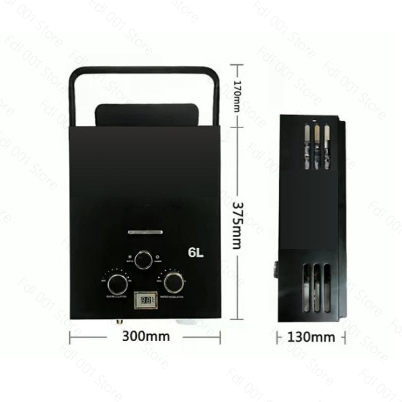 6L Portable Tankless Gas Water - đánh giá và giá Outdoor Camping Water Heater