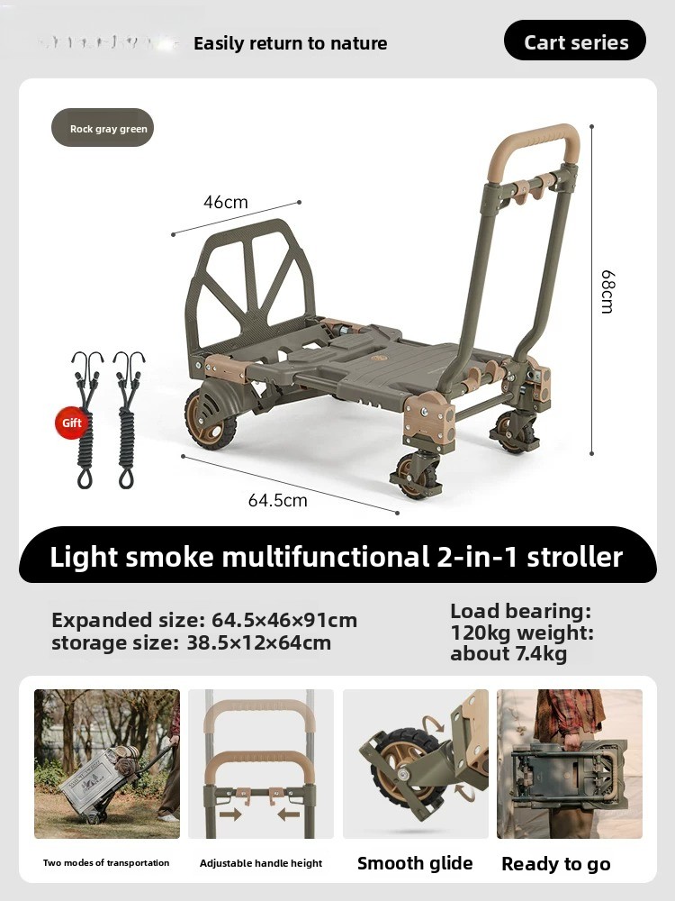 Naturehike 2-in-1 Folding Hand - đánh giá và giá Outdoor Camping Trolley