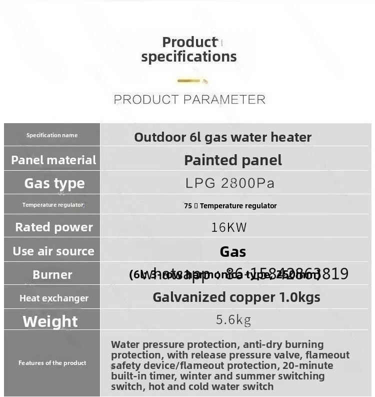 RV Outdoor Gas Water Heater Ga - đánh giá và giá Outdoor Camping Water Heater