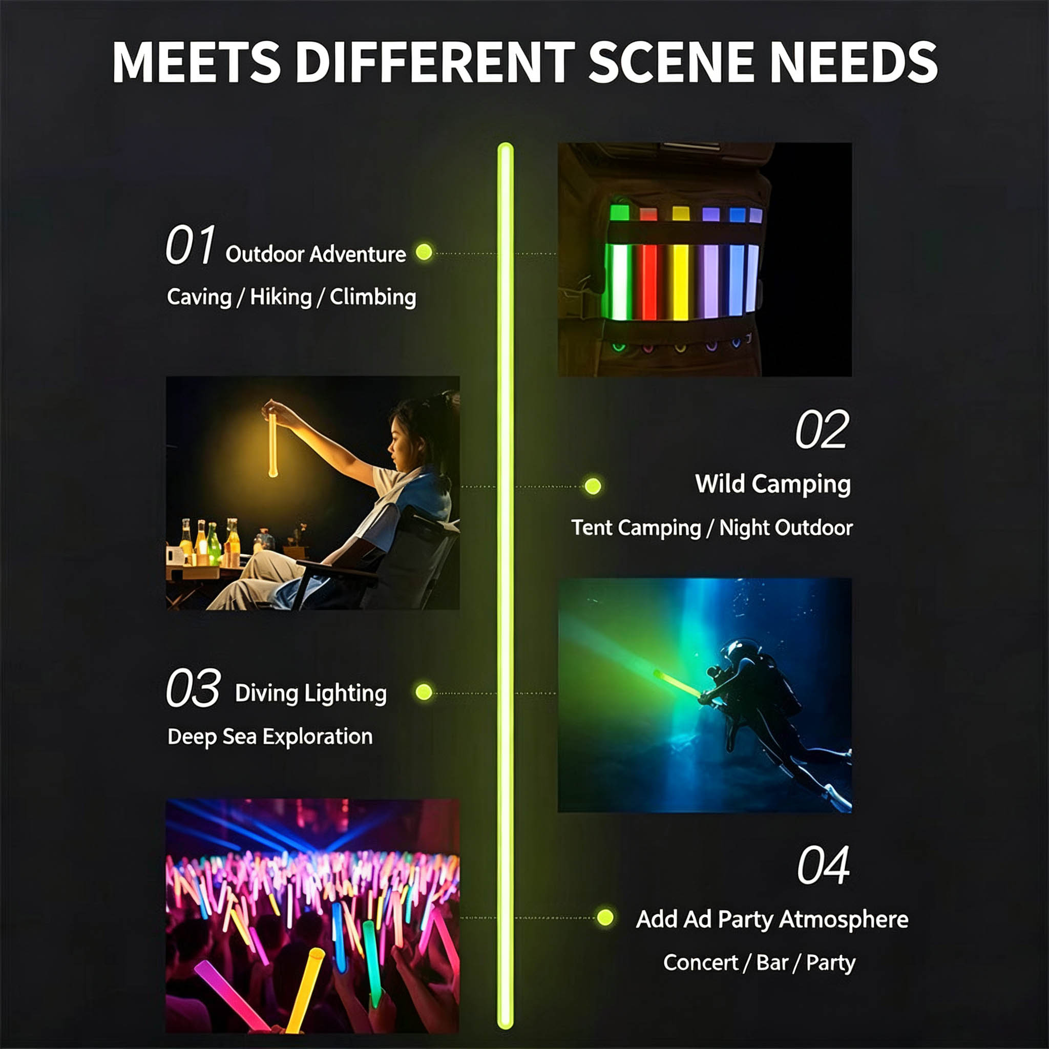 6-Inch Tactical Glow Sticks fo - đánh giá và giá Glow Sticks Survival