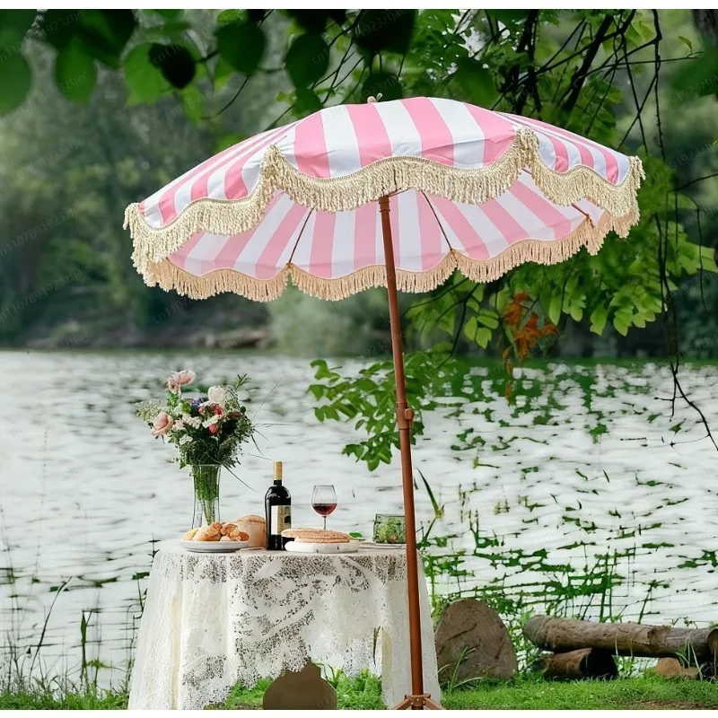 Market Umbrella with Tassel, O - đánh giá và giá Outdoor Camping Decke