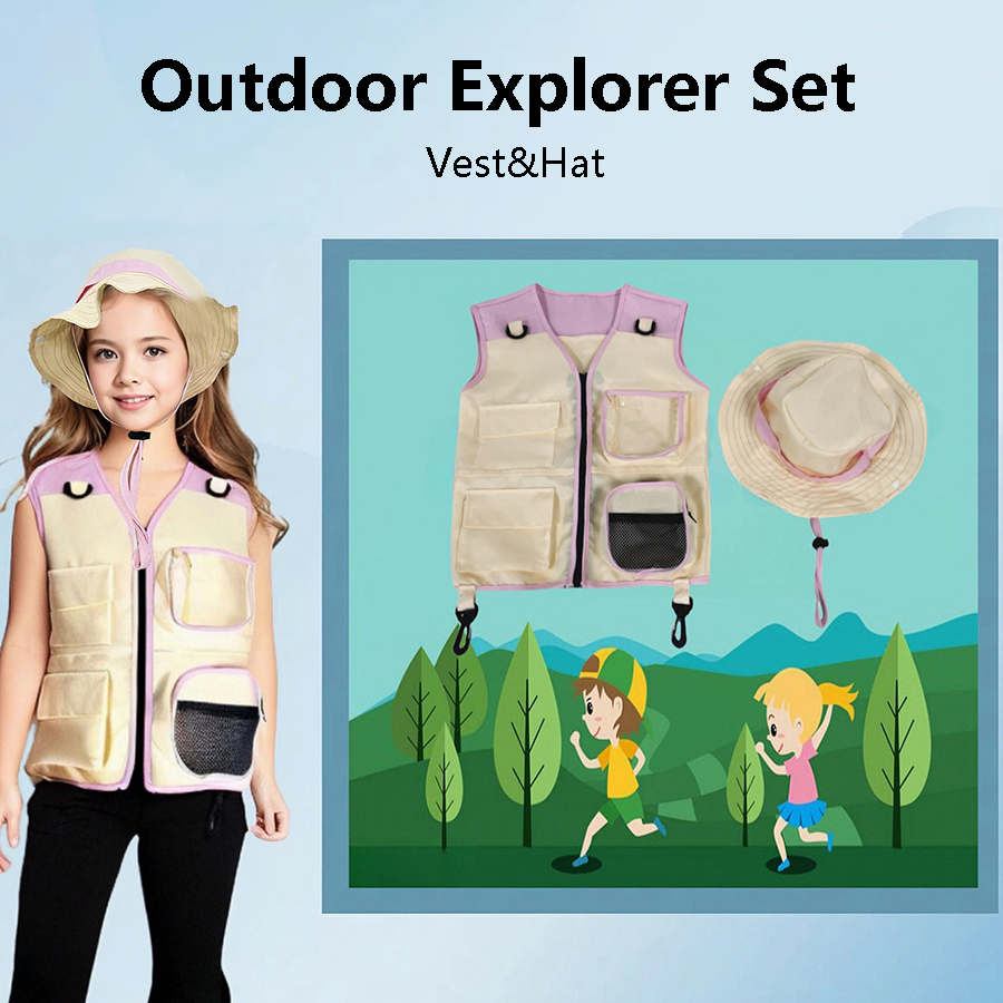 Children Explorer Vest Hat Sui - đánh giá và giá Outdoor Camping Kids Activities
