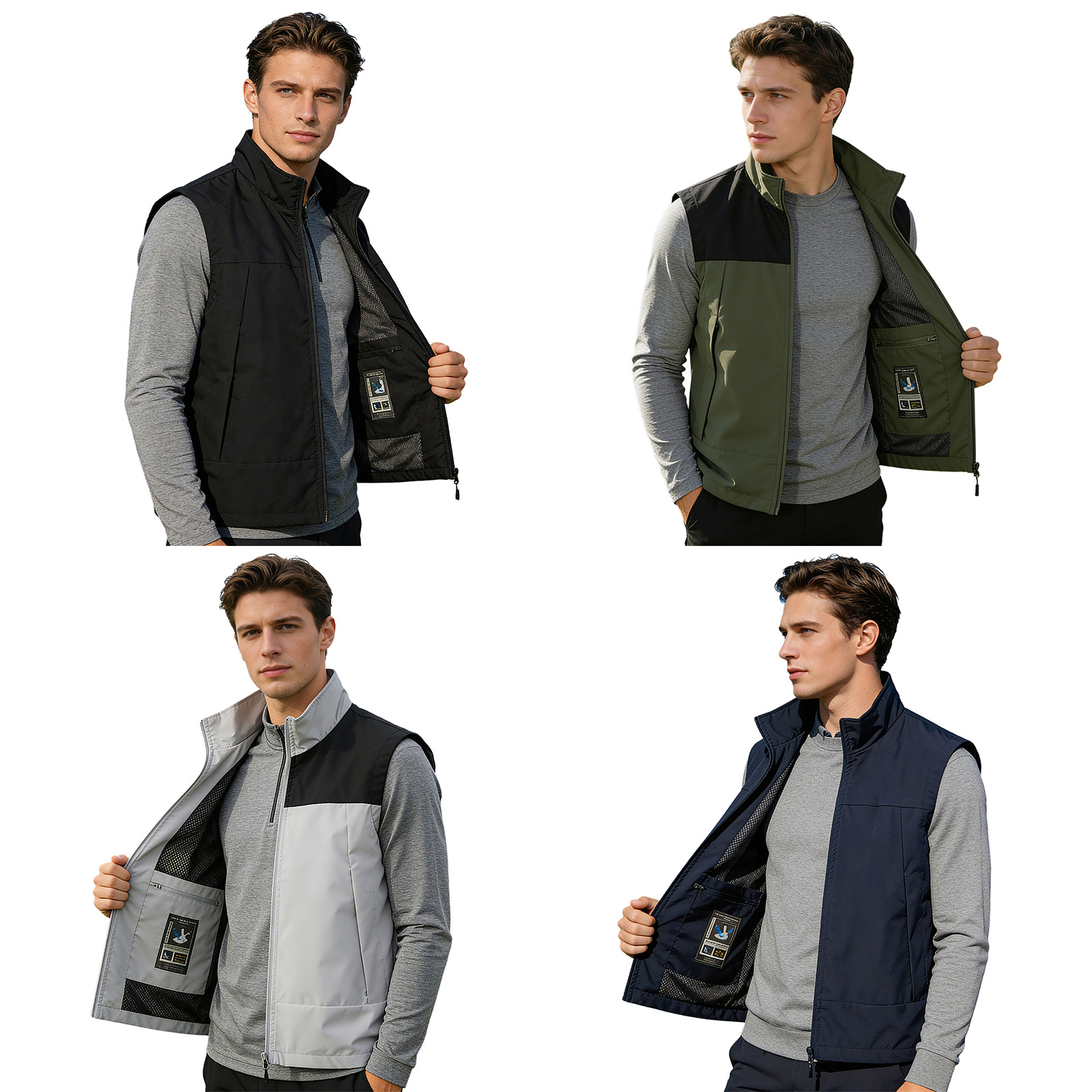 #M-5XL Men Golf Vest Stand Col - đánh giá và giá Outdoor Camping Winter
