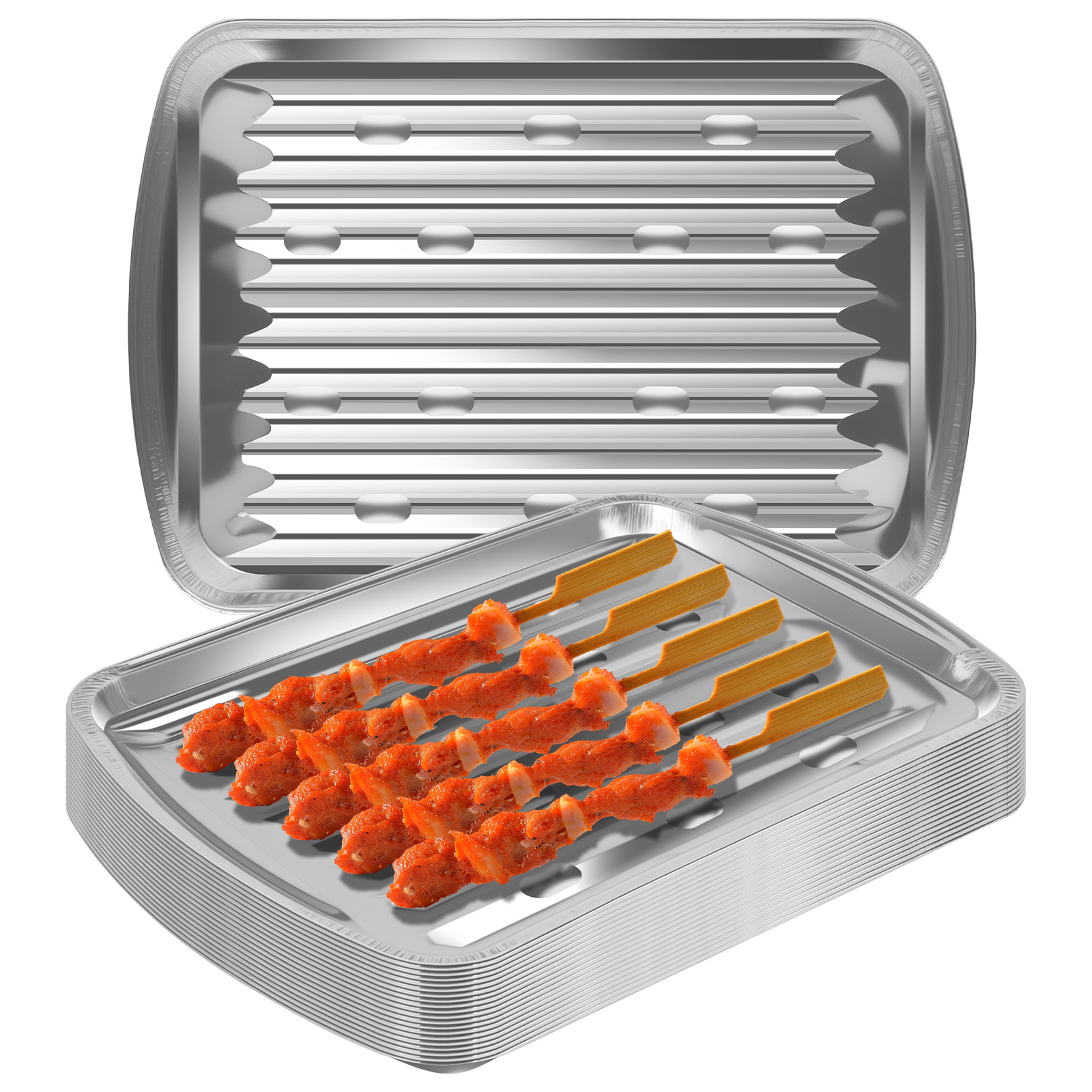 Aluminum Foil Trays Non-Stick  - đánh giá và giá Cooking Outdoor Camping