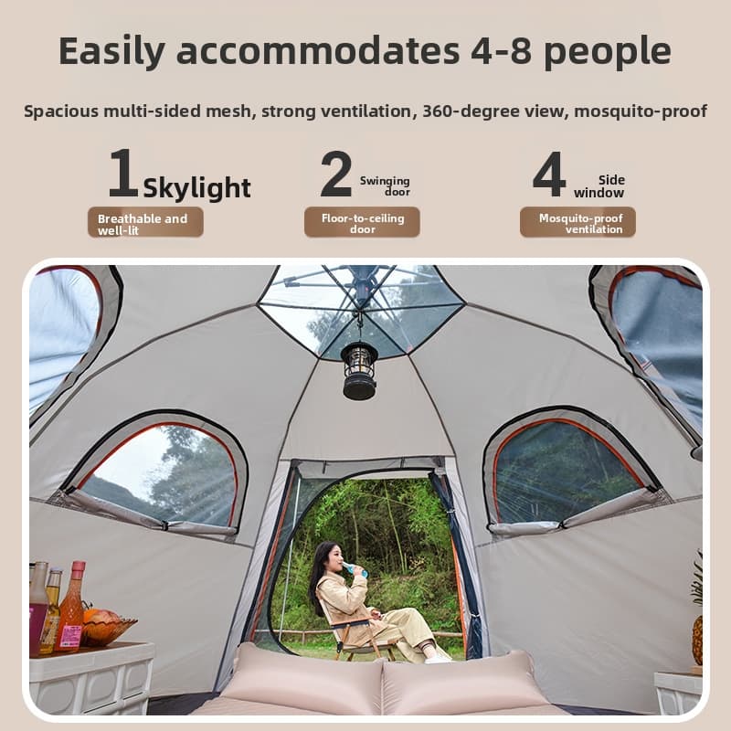 Custom Portable 5-8 Person Cam - đánh giá và giá Camping Zelt Outdoor