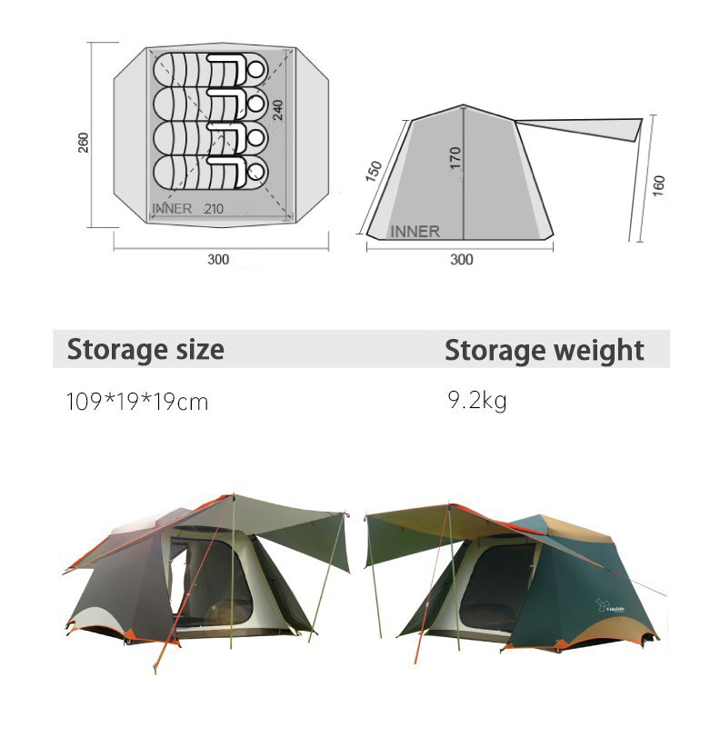 Vidalido Khemah Kemah Namiot A - đánh giá và giá Camping Zelt Outdoor