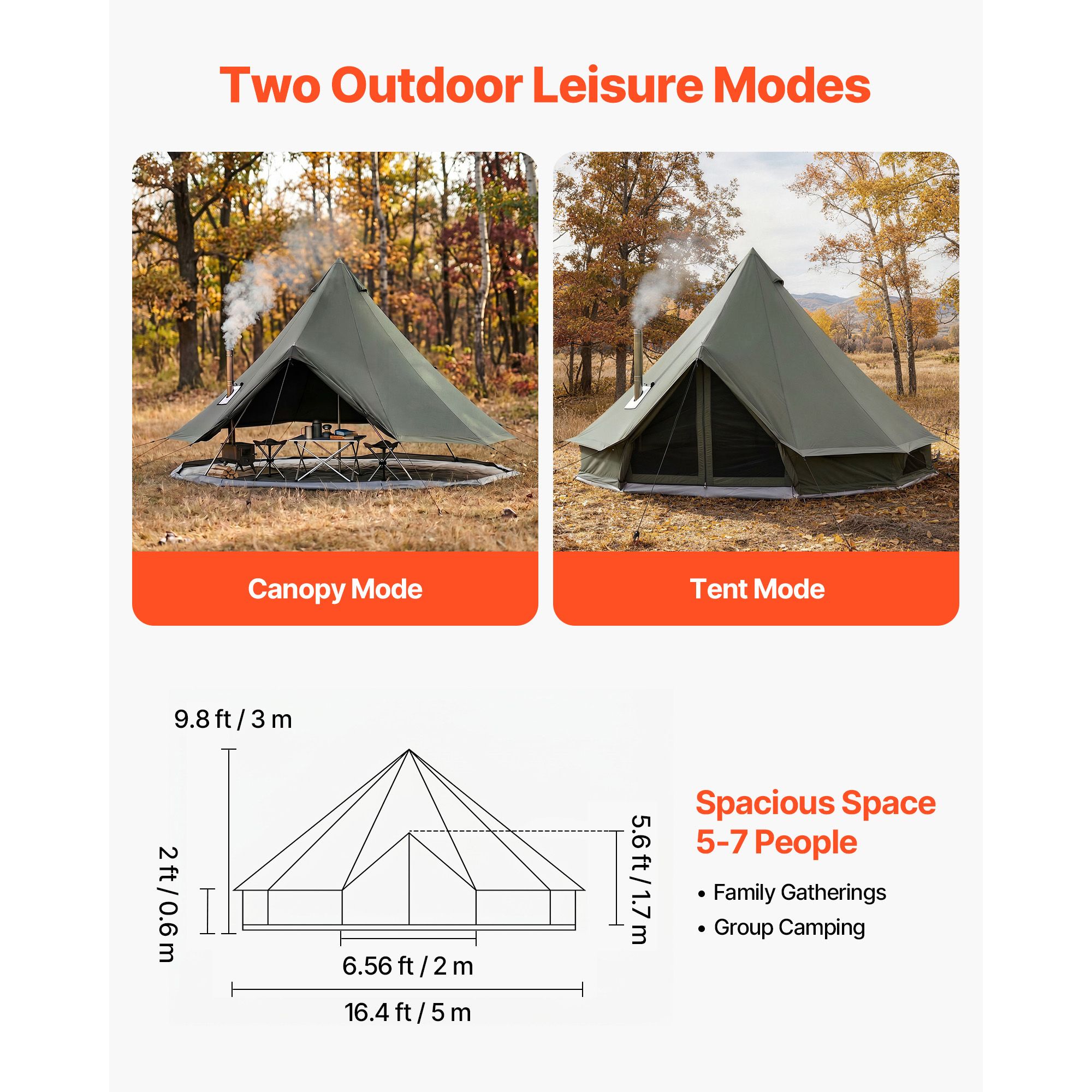 Canvas Bell Tent, 4 Seasons 16 - đánh giá và giá Outdoor Camping And Glamping
