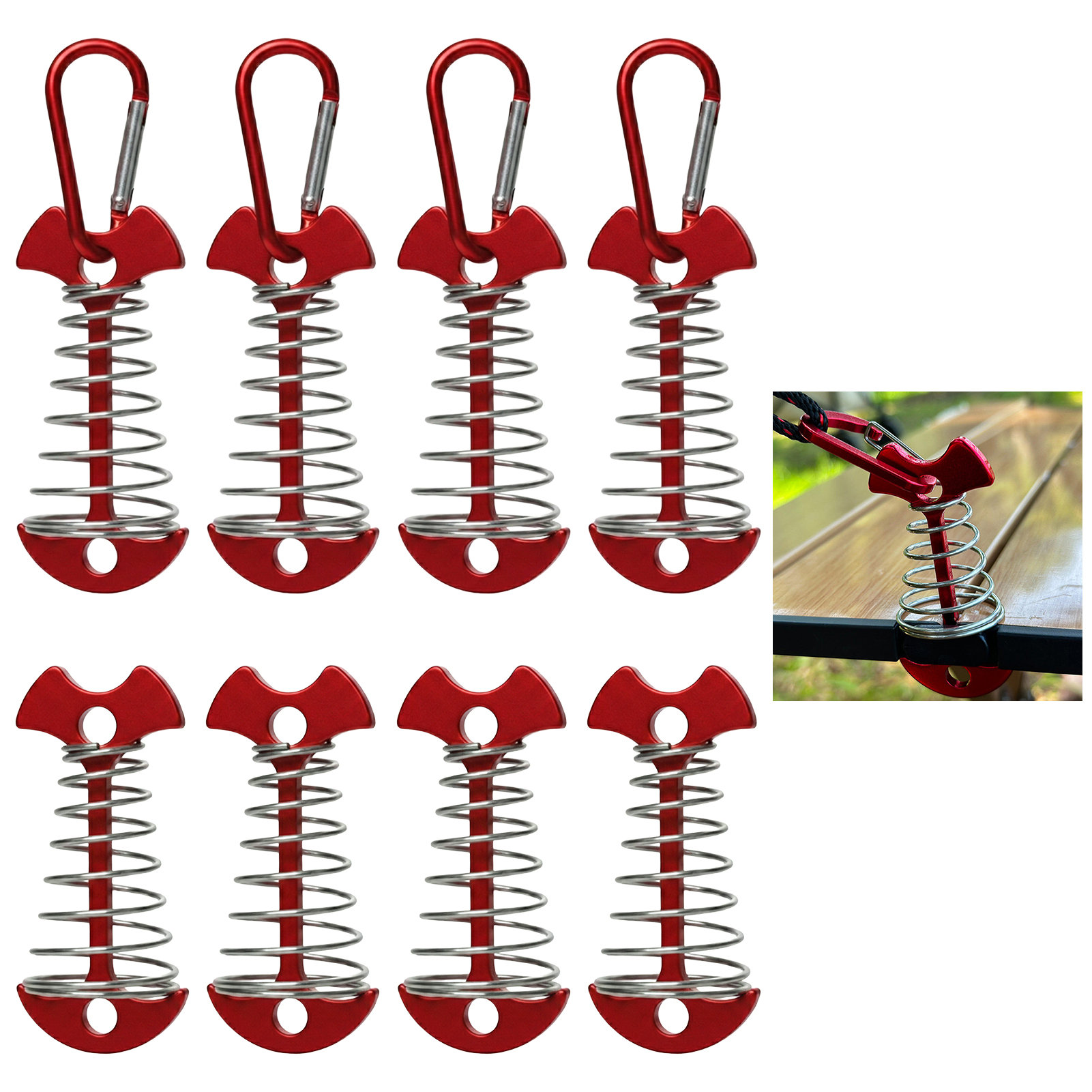 8pcs Adjustable Plank Floor Sp - đánh giá và giá Outdoor Camping Decke