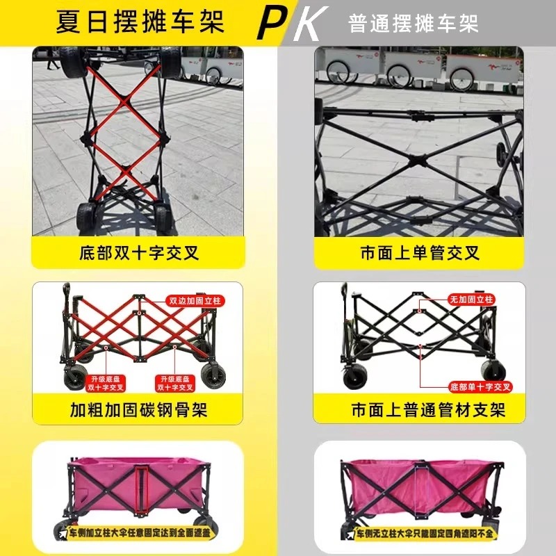 Stall Trolley with Large Table - đánh giá và giá Outdoor Camping Trolley